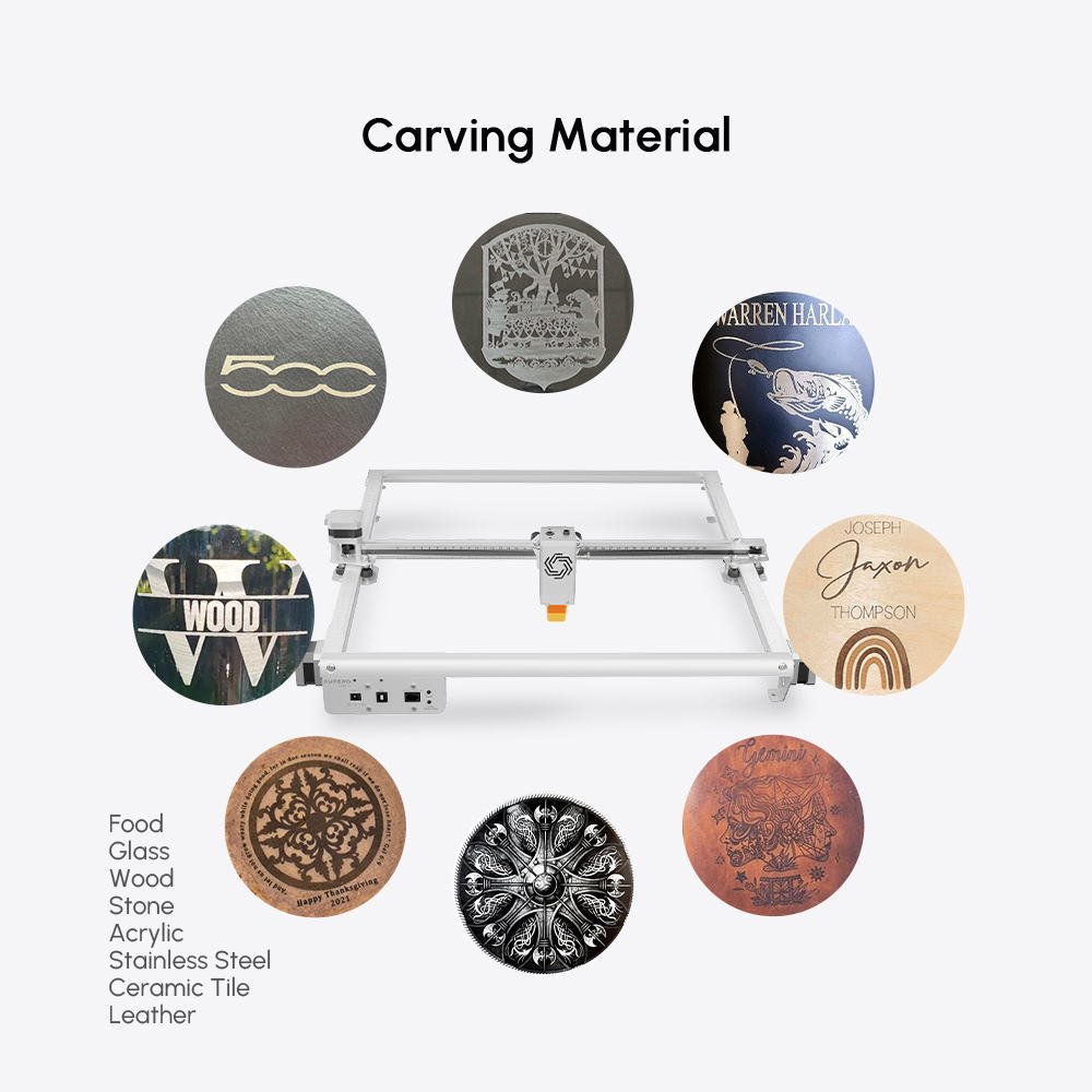 Diode Laser Engraver Machine with Adjustable Working Area for Wood, Metal, and Acrylic - Image 4