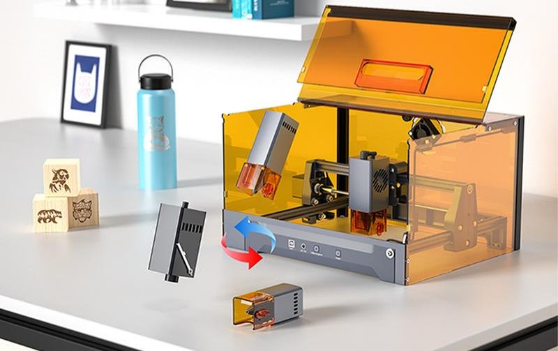 Compact Desktop Laser Engraver with Red & Blue Laser and Built-in Camera - Image 11