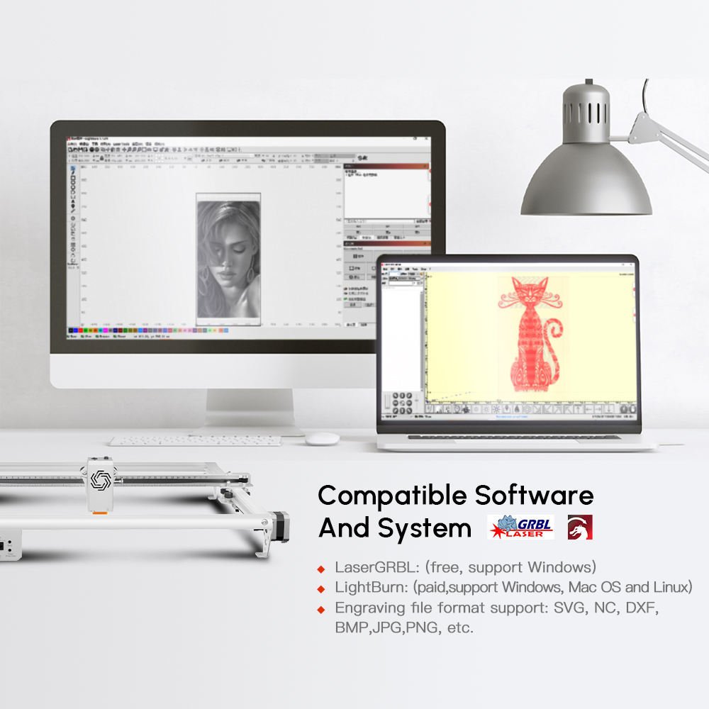 Diode Laser Engraver Machine with Adjustable Working Area for Wood, Metal, and Acrylic - Image 3