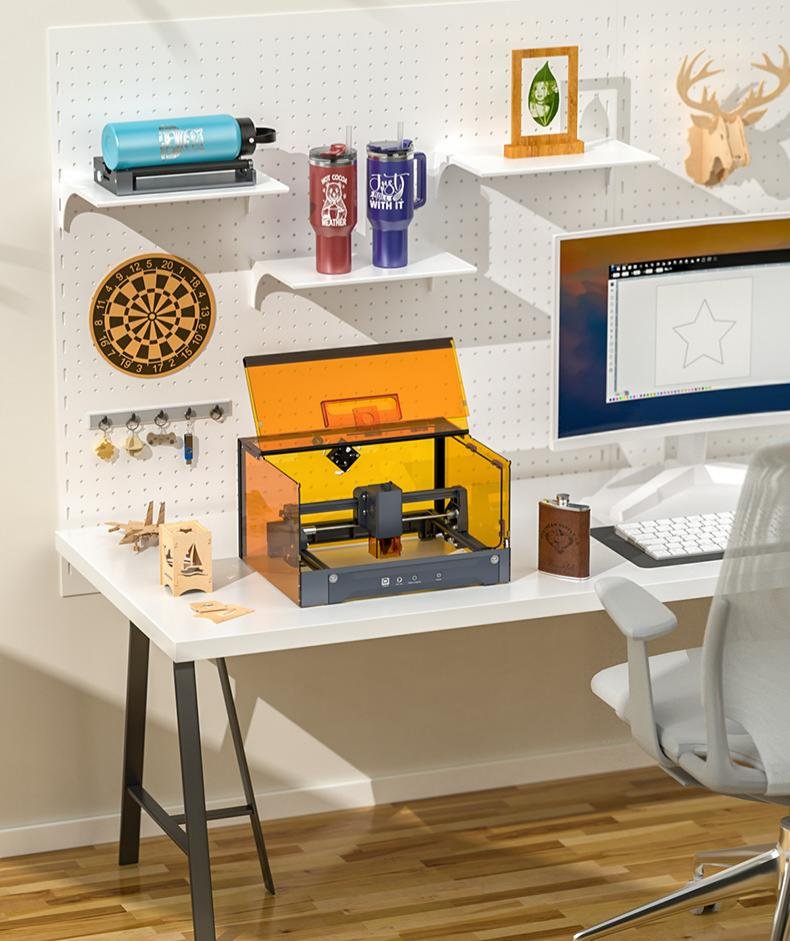 Compact Desktop Laser Engraver with Red & Blue Laser and Built-in Camera - Image 4