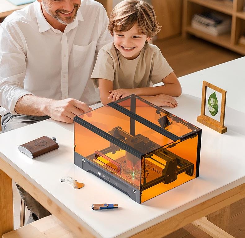 Compact Desktop Laser Engraver with Red & Blue Laser and Built-in Camera - Image 7