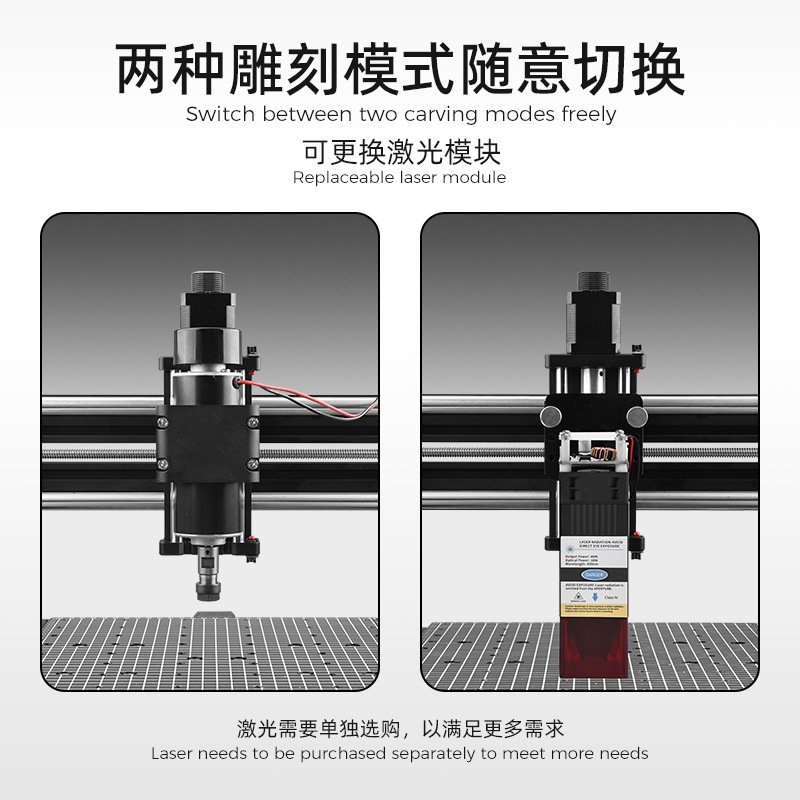 CNC Milling & Laser Engraving Machine for High-Precision DIY Acrylic, Wood, and Relief Carving - Image 3